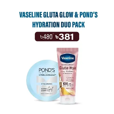 Picture of Vaseline Dewy Glow Moisture Combo(Dewy Radiance 70ml +Pond’s Super Light Gel Moisturiser 50ml)