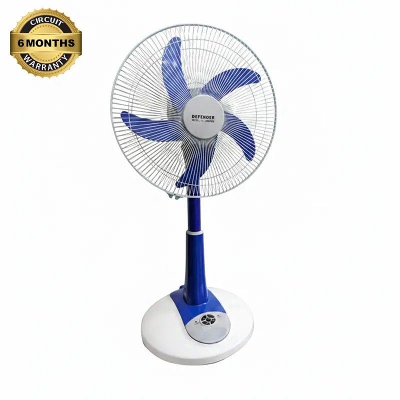 Picture of Defender TS-2986HRS 16" Rechargeable Fan AC-DC with LED Multi-Function China Fittings Blue 
