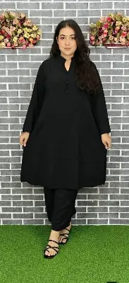 Picture of BUTTON GOWN-Black