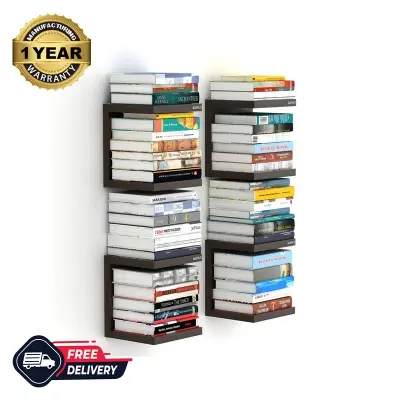 Picture of Alvin Book Shelf (2pc) Wall Mount Display Rack Book Shelf for Home Office Wall Decor
