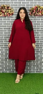 Picture of BUTTON GOWN-Maroon
