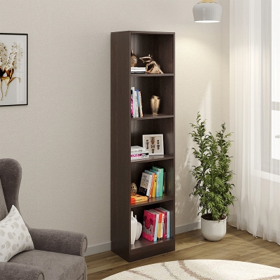 Picture of Alex 5 Tier Bookshelf, Book Rack Organizer with Shelves for Décor Display, Floor Standing Display Rack for Home Office Library