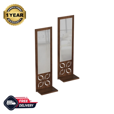 Picture of Promys Wall Hanging Engineered Wooden & Mirror Wall Art Shelve for Living Room, Bedroom, Office for Home,