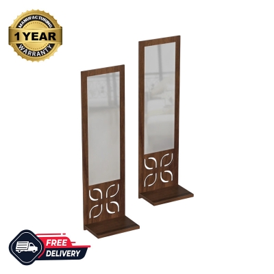 Picture of Promys with Shelf Wall Hanging Engineered Wooden & Mirror Wall Art Wall Shelve for Living Room, Bedroom, Office for Home