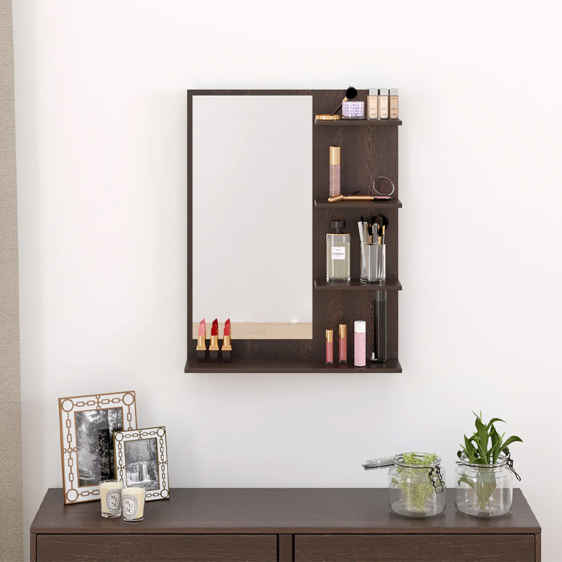 Picture of Rico Mini Dressing Table Wall Mount Dressing Mirror with Storage Shelve