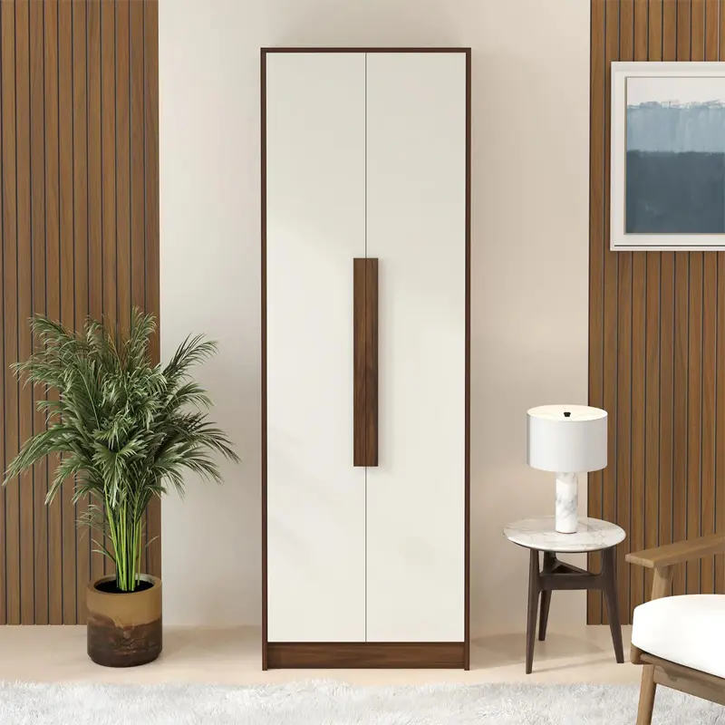 Picture of Maltein Mini Engineered Wood 2 Door Wardrobe/Clothes Storage Rack Organizer Almirah Cupboard with Shelves for Bedroom Home Furniture