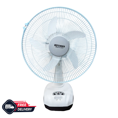 Picture of Defender 16" Rechargeable AC/DC Fan China Fittings with LED Multi-Function White (KN-2916)