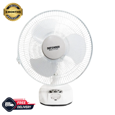 Picture of Defender 12" Rechargeable AC/DC Fan with LED Multi-Function White (KN-2912)