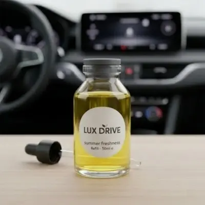Picture of Lux Drive Premium Car Air Freshener Refill - 100ml High Concentration Fragrance Oil with Precision Dropper