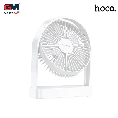 Picture of Hoco HX65 Ultra Thin 2000mAh Rechargable Table Fan - White