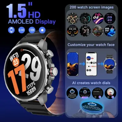 Picture of Kieslect KR3 Bluetooth Calling Smart Watch-Black