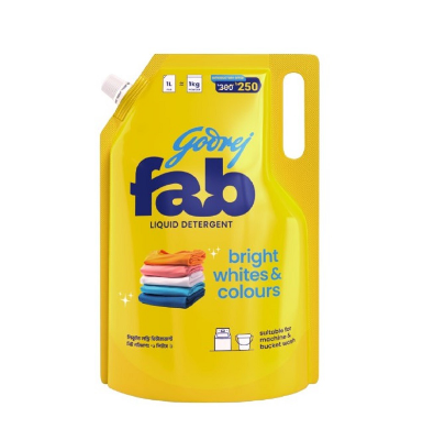Picture of Fab Liquid Detergent Pouch for Machine & Hand Wash - 1 LTR
