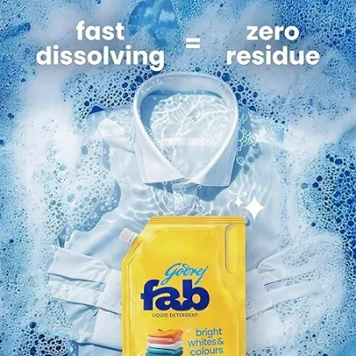 Picture of Fab Liquid Detergent Pouch for Machine & Hand Wash - 1 LTR