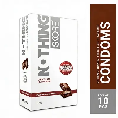 Picture of Skore Nothing Thinnest Chocolate Flavoured Condoms 10's Pack
