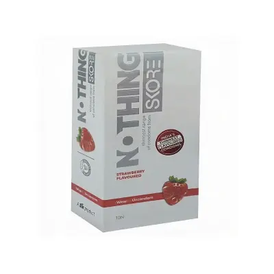 Picture of Skore Nothing Thinnest Strawberry Flavored Condoms 10pcs Pack