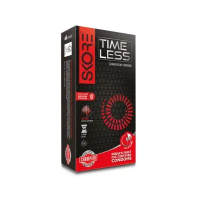 Picture of Skore Timeless Climax Delay Dotted & Ribbed Condom - 10's Pack