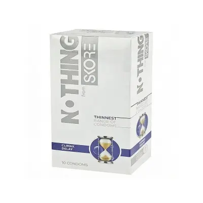 Picture of Skore Nothing Thinnest Climax Delay Flavoured Condoms 10's Pack