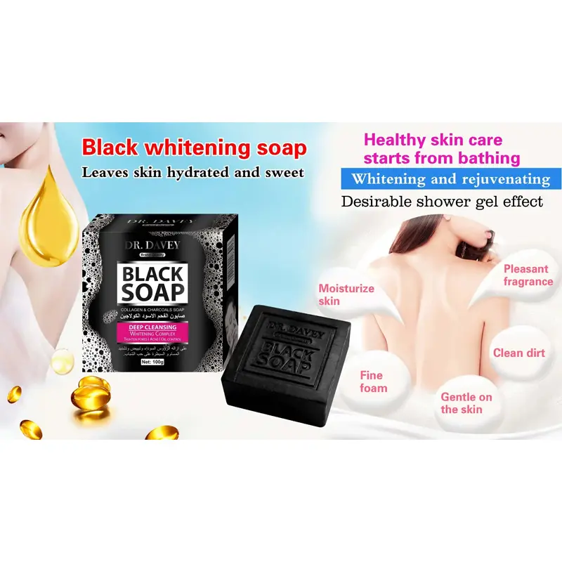 Picture of DR. DAVEY Deep Cleansing Whitning Complex Black Soap- 100g