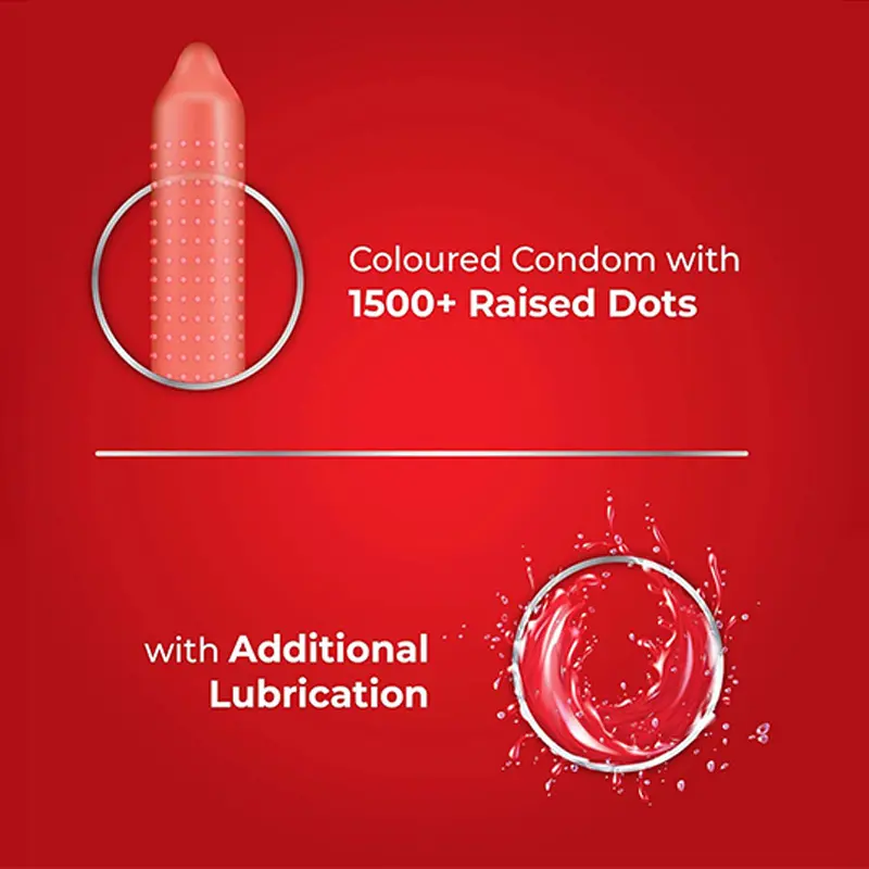 Picture of Skore NOT OUT Climax Delay With Raised & 1500 Dots Plus with Additional Lubrication Condoms Single Pack 1x10= 10pcs