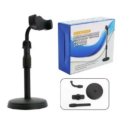 Picture of Microphone Stand With Mobile Holder, Tabletop -Black