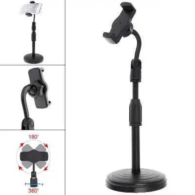 Picture of Microphone Stand With Mobile Holder, Tabletop -Black