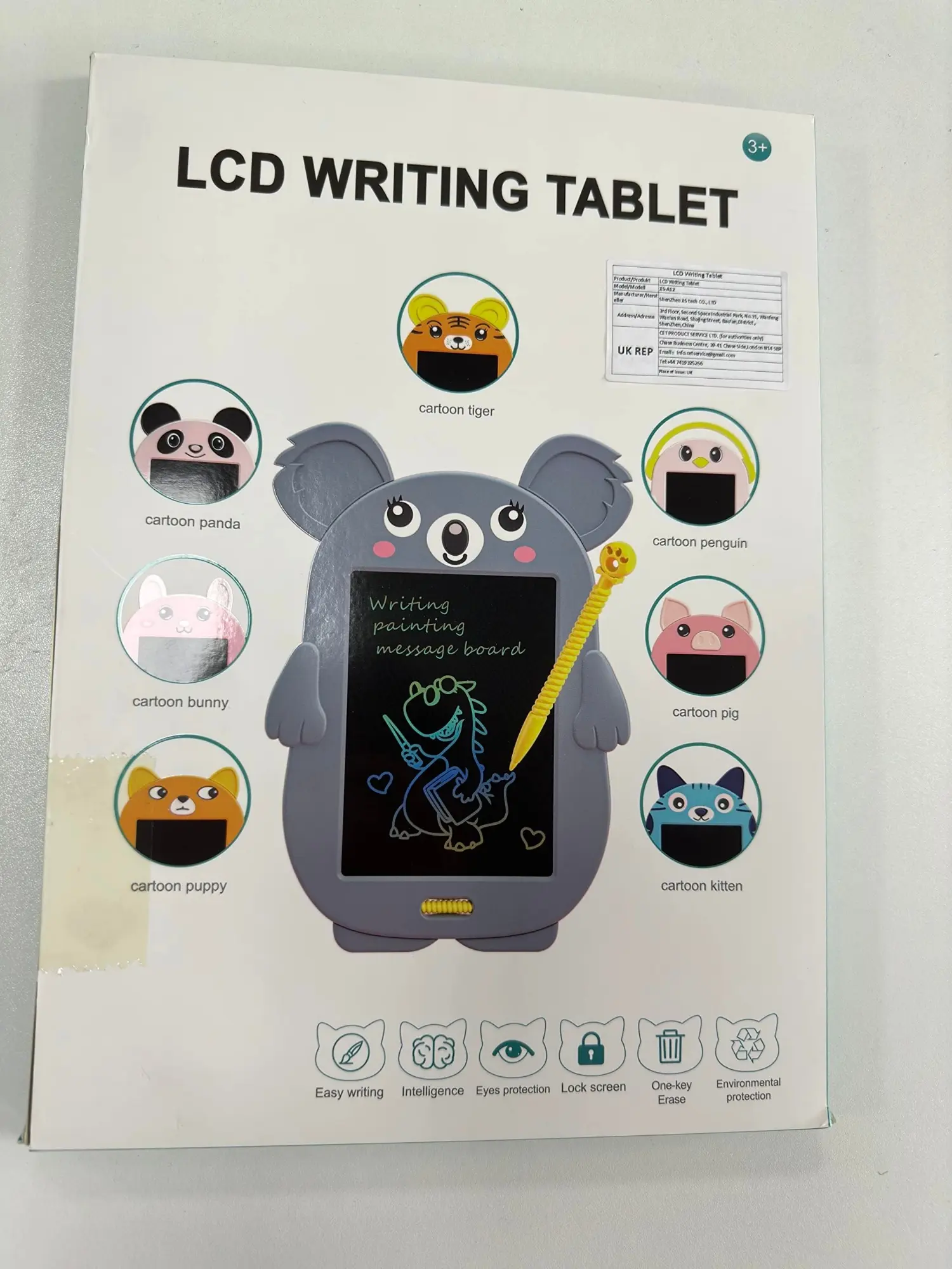 Picture of LCD Writing Tablet Drawing Graffiti Colorful Children's Learning Electronic Colorful Screen Writing Board Toys (Digital) -Blue