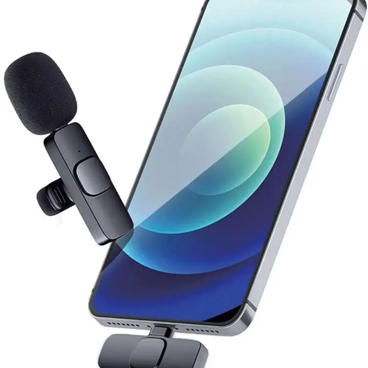 Picture of K8 Wireless Microphone, Plug and Play Lavalier Microphone for Type-C -Black