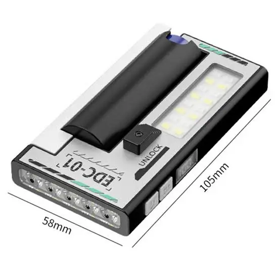 Picture of LED Ultra Bright Flashlight Waterproof Dustproof High Brightness Work Light -Black