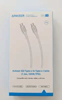 Picture of Ankeer brand 322& 323 Type-C to Type-C & iphone cable -White