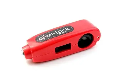 Picture of Bike Brake Lock for Motorcycle and Scooter, Handlebar Brake Lever Lock, Anti-Theft Safety Lock for Two Wheelers. -Red