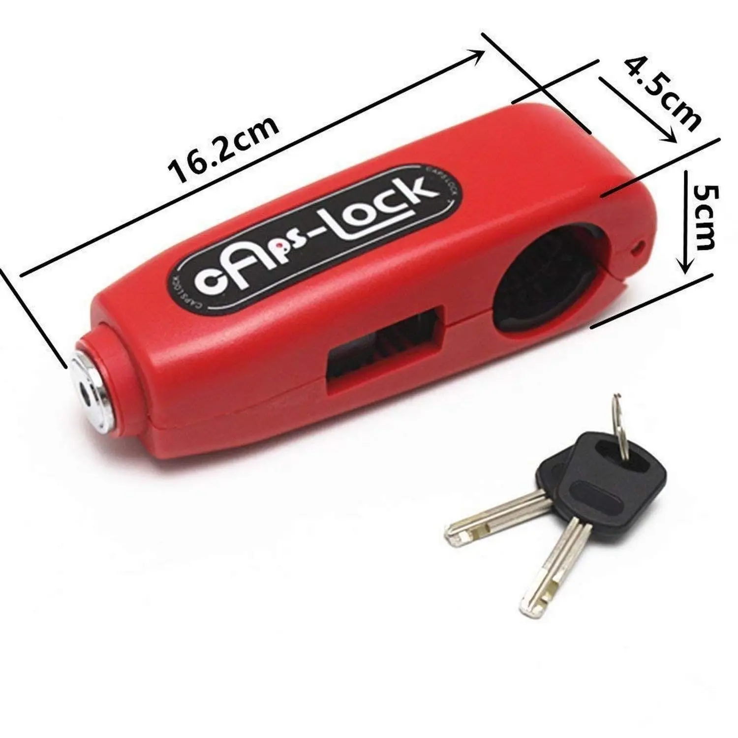 Picture of Bike Brake Lock for Motorcycle and Scooter, Handlebar Brake Lever Lock, Anti-Theft Safety Lock for Two Wheelers. -Red