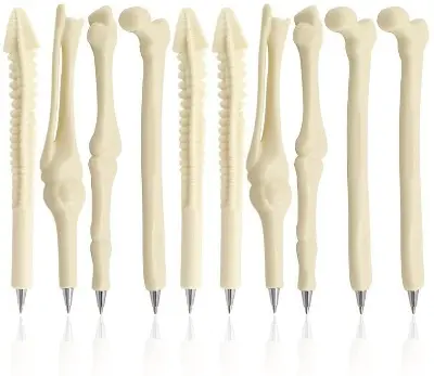 Picture of Bone Ballpoint Pen  Skeleton Bone Shaped Pen Bone Design Ballpoint Pens -Off White