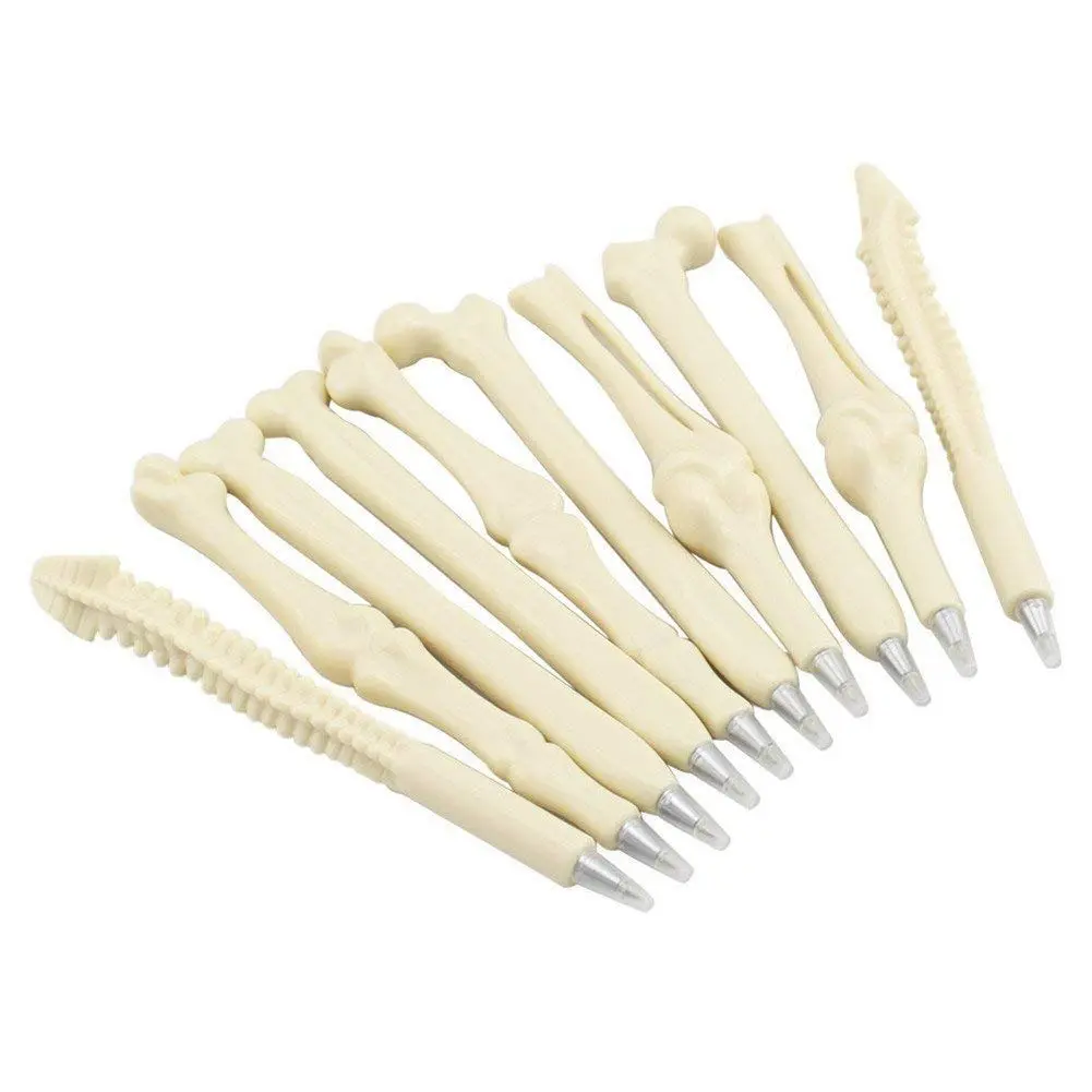 Picture of Bone Ballpoint Pen  Skeleton Bone Shaped Pen Bone Design Ballpoint Pens -Off White
