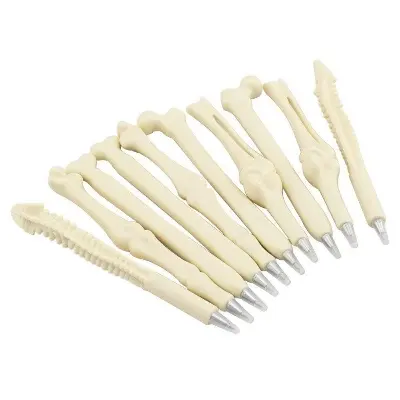 Picture of Bone Ballpoint Pen  Skeleton Bone Shaped Pen Bone Design Ballpoint Pens -Off White