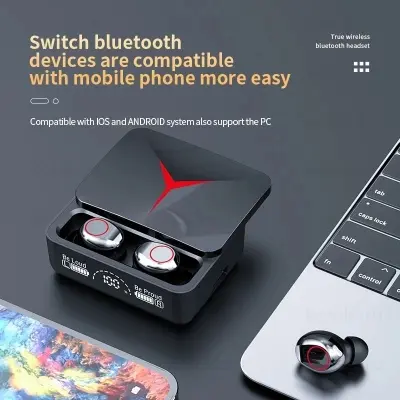Picture of M90 Pro TWS Earphones HD Voice Noise Cancelling Earbuds -Black