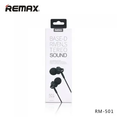 Picture of REMAX RM-501 BASS DRIVEN STEREO WIRED EARPHONE -Black