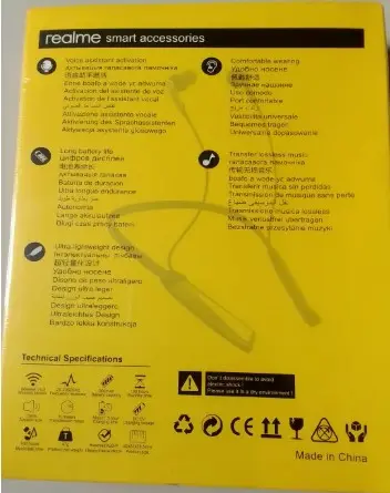 Picture of Realme 100 hour sport wireless earphones 5.3 -Black