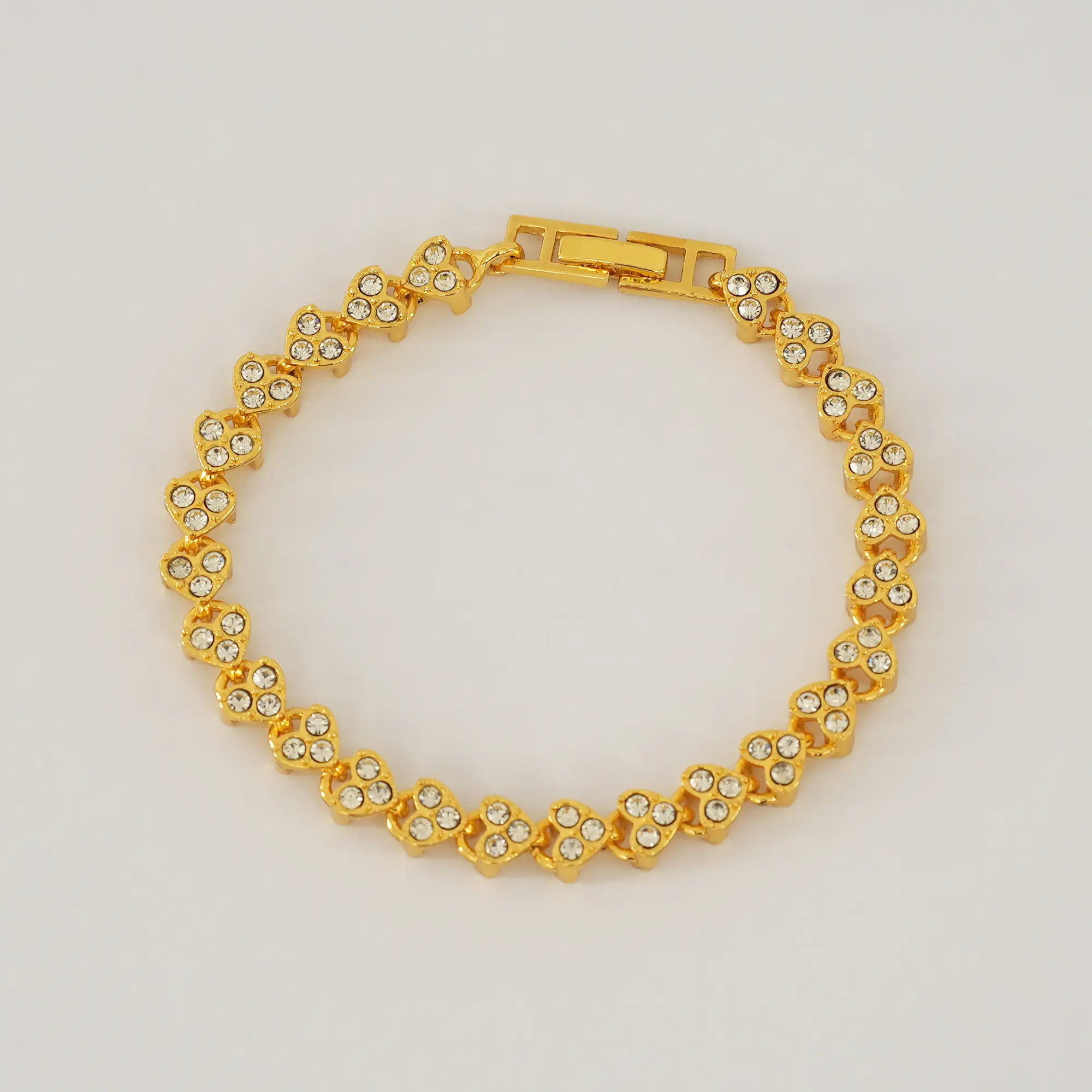 Picture of Women Fashion Roman Style Zircon Crystal Bracelet Bangles  for Gifts