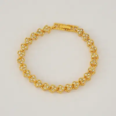 Picture of Women Fashion Roman Style Zircon Crystal Bracelet Bangles  for Gifts