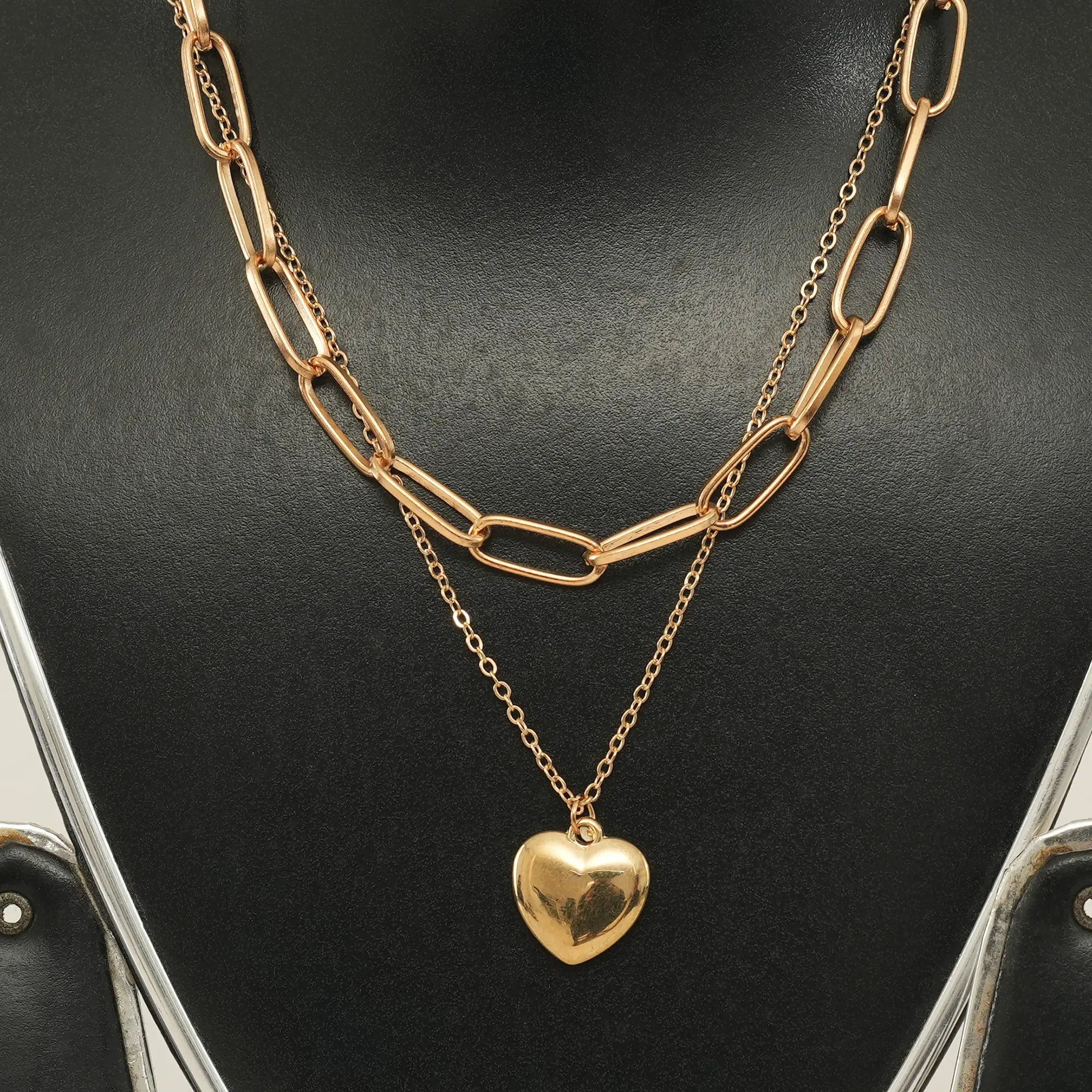 Picture of Love Pendant Sweater Chain Long Multi-Layer Necklaces For Women Fashion Jewelry