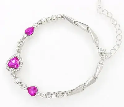 Picture of Fashion Heart Of The Ocean Sea Crystal Bracelets Classic Blue Rhinestone Heart Charmss Bracelet Women Jewelry Gifts