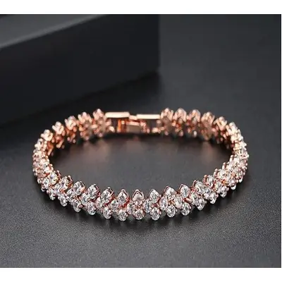 Picture of Women Fashion Roman Style Zircon Crystal Bracelet For Gifts
