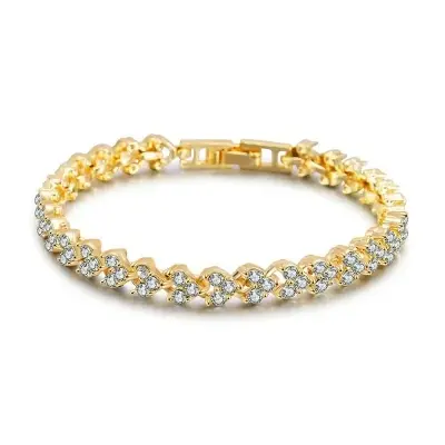 Picture of Women Fashion Roman Style Zircon Crystal Bracelet For Gifts