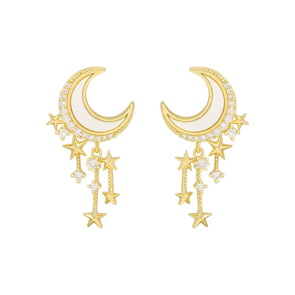 Picture of Tassel Moon Star Earrings