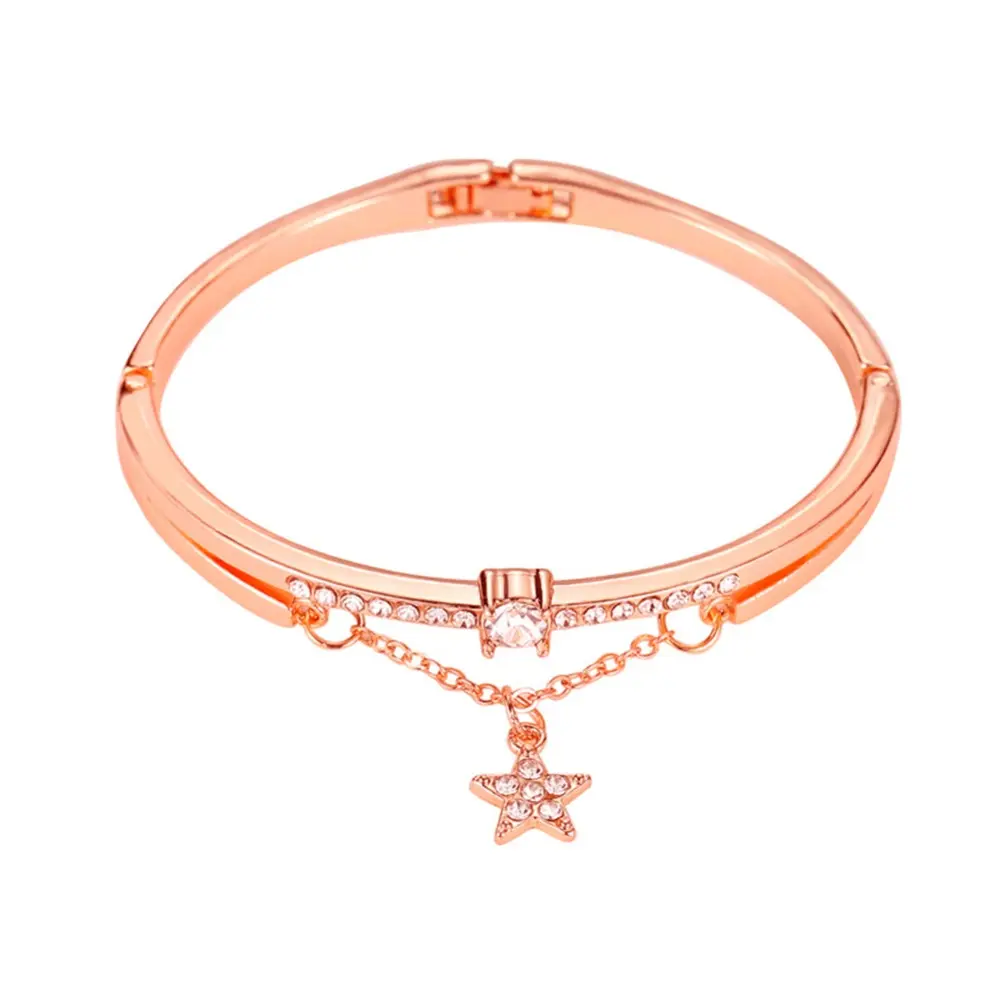 Picture of Gentle Hand Chain Creative Luxury  Alloy Metal Pentagram Rhinestone Bracelets