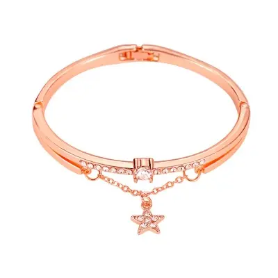 Picture of Gentle Hand Chain Creative Luxury  Alloy Metal Pentagram Rhinestone Bracelets