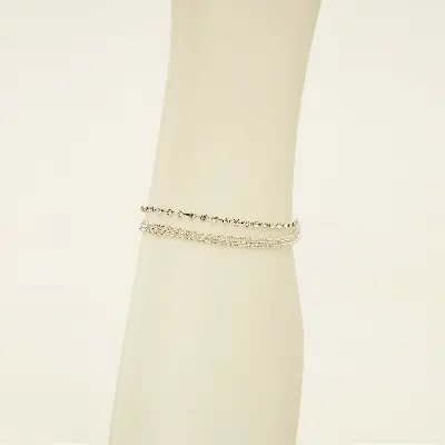 Picture of New Fashion Crystal Zircon 3 Rows Beads  Anklet Ankle Chain Rhinestones Foot Jewelry Crystal Leg anklet
