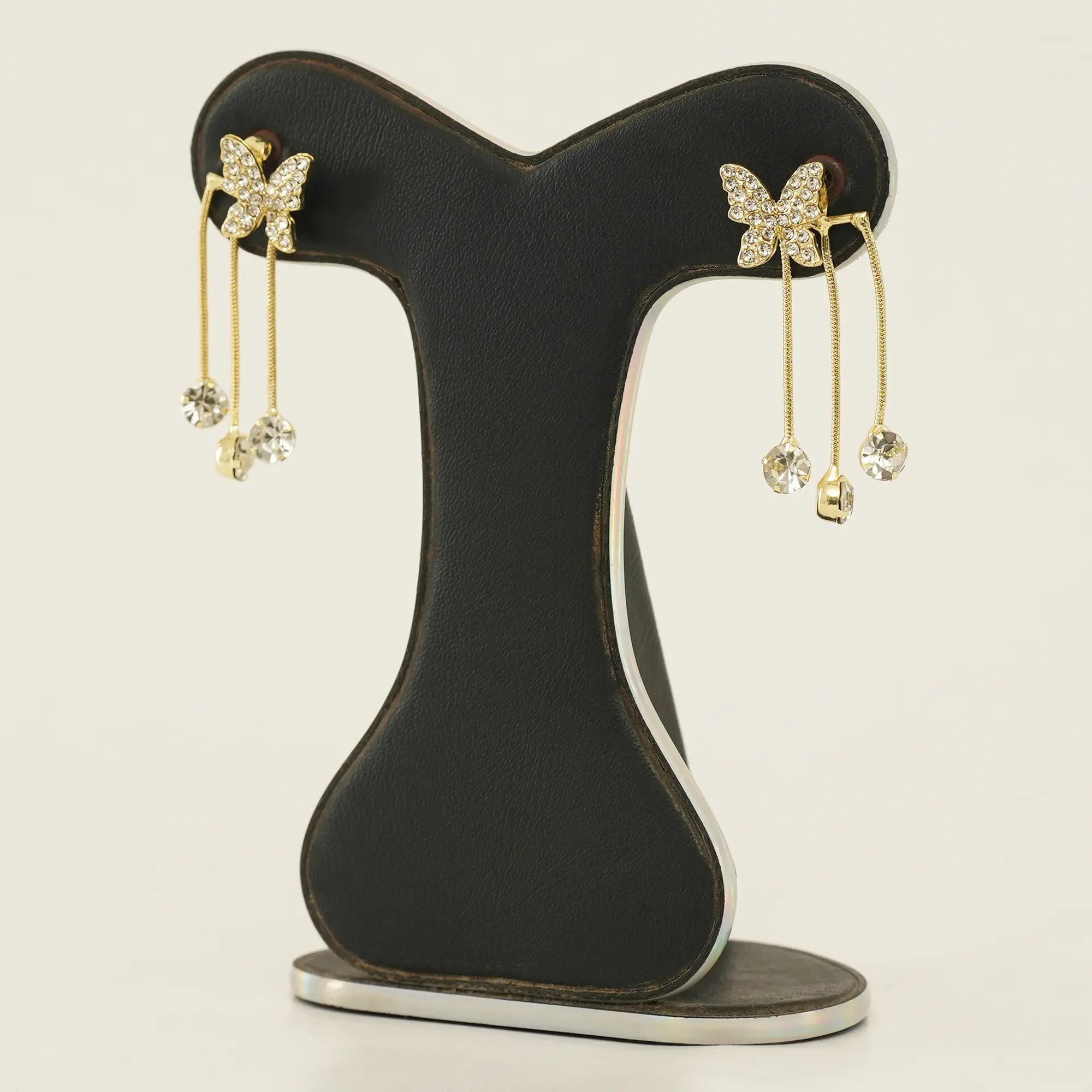 Picture of Ladies Long Tassel Earrings Korean Butterfly Rhinestone Pendant Earrings Elegant Geometric Pendant Earrings Jewelry 2021 Trend