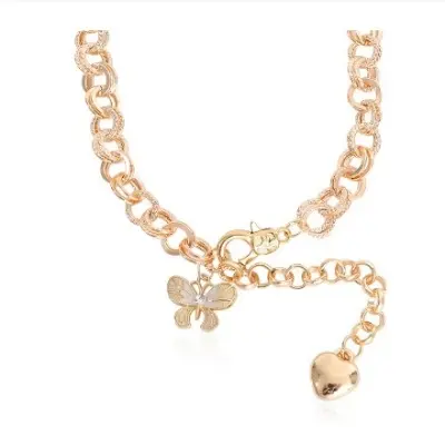 Picture of 2021 Trend Elegant  Moon Pentagram Pendant Necklace Jewelry Drop Oil Butterfly Love Simple Necklace