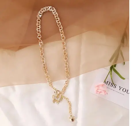 Picture of 2021 Trend Elegant  Moon Pentagram Pendant Necklace Jewelry Drop Oil Butterfly Love Simple Necklace